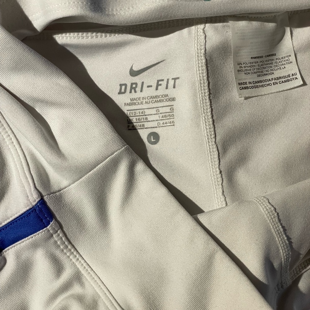 Nike Dri-FIT Back Hand Border Skort - white and blue - Picture 7 of 8